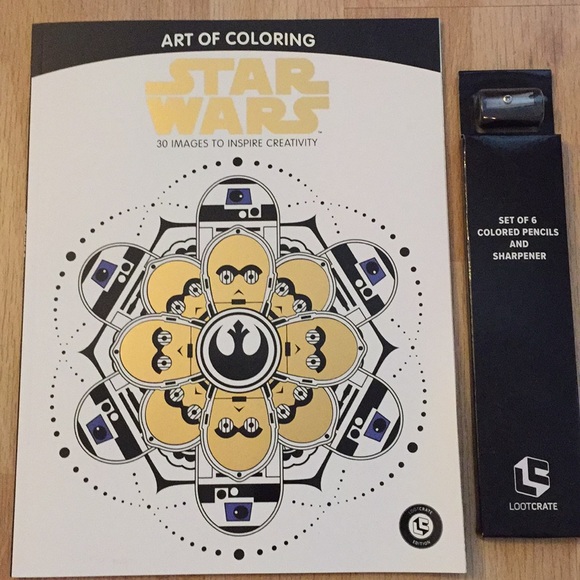 Disney Office Star Wars Coloring Book Colored Pencils Poshmark Disney Office Star Wars Coloring Book Colored Pencils Poshmark